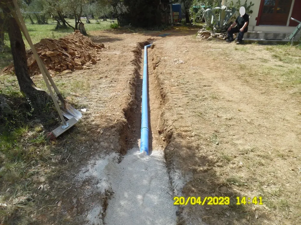 Réseaux secs près de Gallargues-le-Montueux